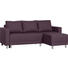 WOHNLANDSCHAFT in Textil Aubergine - Silberfarben/Aubergine, Design, Kunststoff/Textil (215/145cm) - Carryhome WOHNLANDSCHAFT in Textil Aubergine - Silberfarben/Aubergine, Design, Kunststoff/Textil (215/145cm) - Carryhome