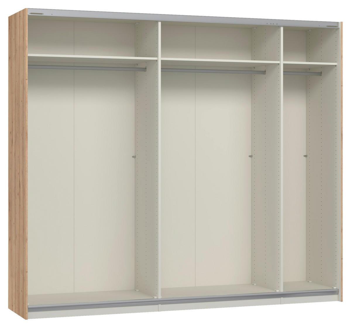 SCHWEBETÜRENSCHRANK 253/220/65 cm 2-türig Kaschmir, Eiche Artisan  - Hellbraun/Kaschmir, Design, Holzwerkstoff/Metall (253/220/65cm) - Jutzler