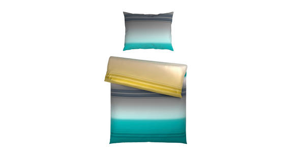 BETTWÄSCHE CUBY Satin 140/200 cm  - Petrol, KONVENTIONELL, Textil (140/200cm) - Novel