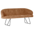 SITZBANK 202/88/65 cm Flachgewebe Rostfarben Metall  - Rostfarben/Schwarz, Design, Textil/Metall (202/88/65cm) - Novel