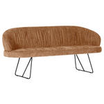 SITZBANK 202/88/65 cm Flachgewebe Rostfarben Metall  - Rostfarben/Schwarz, Design, Textil/Metall (202/88/65cm) - Novel