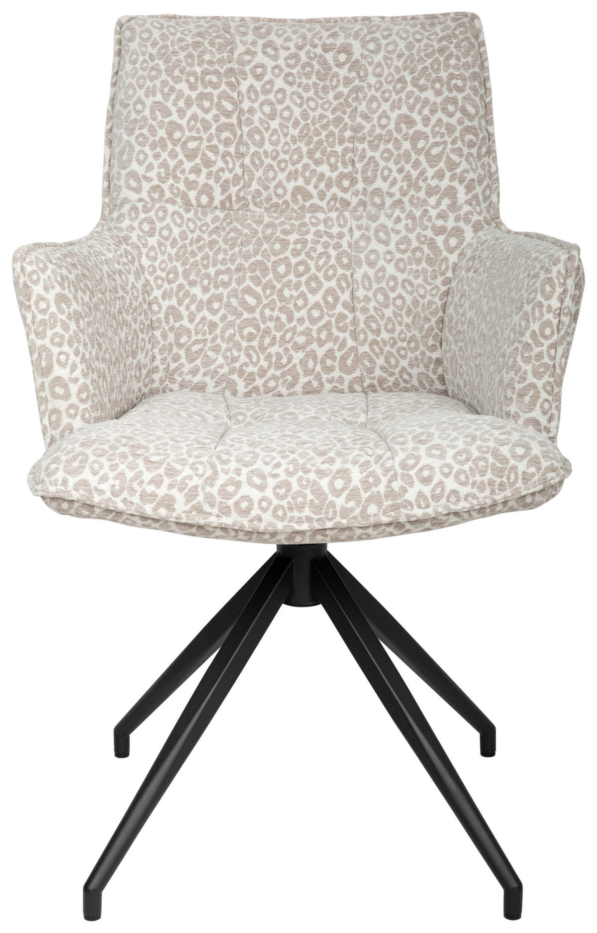 ARMLEHNSTUHL  in Eisen Jacquard  - Taupe/Beige, Design, Textil/Metall (59/89.5/63cm) - Novel