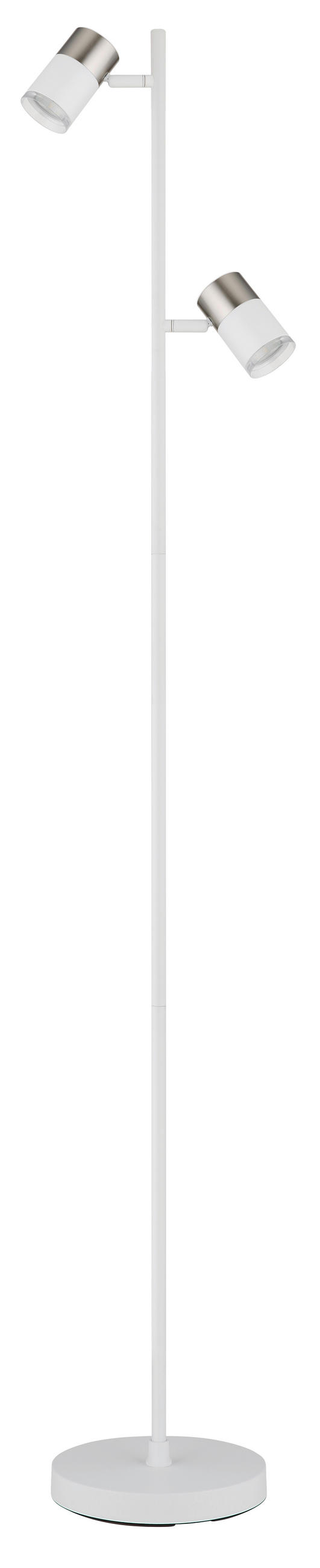 STEHLEUCHTE 21,5/23/154 cm    - Transparent/Weiß, Basics, Kunststoff/Metall (21,5/23/154cm) - Globo