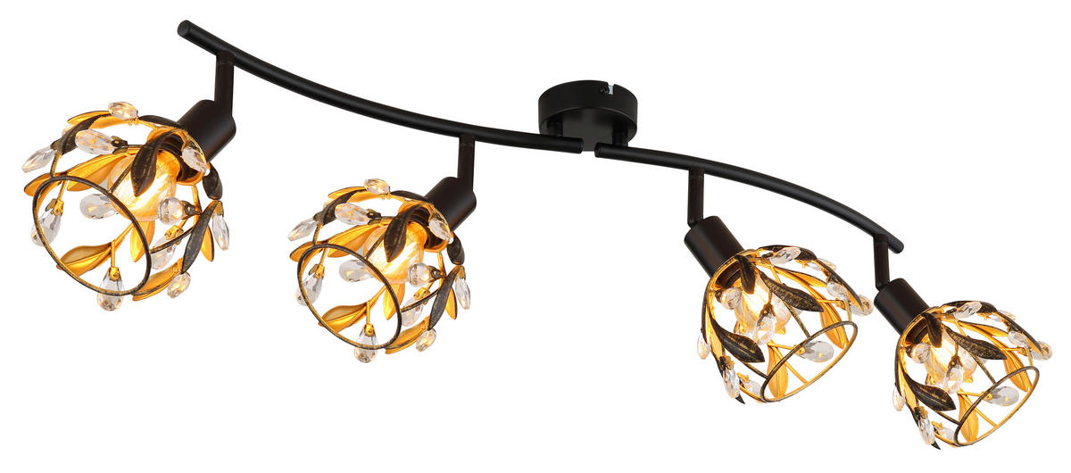 STRAHLER 70/12/15,5 cm   - Klar/Goldfarben, Basics, Kunststoff/Metall (70/12/15,5cm) - Globo