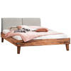 BETT 140/200 cm  in Braun, Akaziefarben, Hellgrau   - Hellgrau/Braun, Modern, Holz/Textil (140/200cm) - Hasena