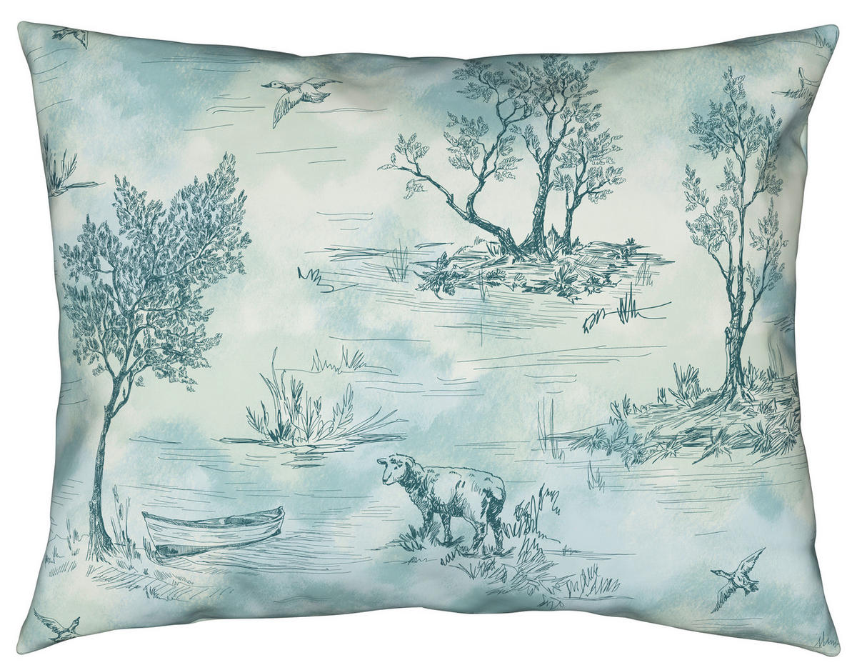 POSTELJNINA 140/200 cm flanela modra, bež  - modra/bež, Konvencionalno, tekstil (140/200cm) - Esposa