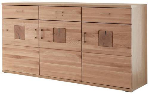 SIDEBOARD 180/91/43,8 cm  in Alteiche  - Alteiche/Silberfarben, KONVENTIONELL, Holz/Holzwerkstoff (180/91/43,8cm) - Livetastic