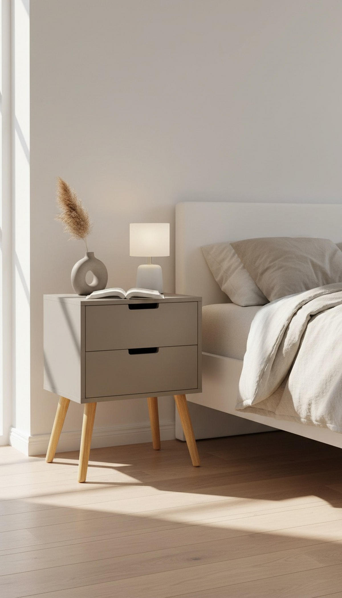 NACHTSCHRANK 40/60/30 cm Kiefer massiv  - Kaschmir/Naturfarben, Design, Holz/Holzwerkstoff (40/60/30cm) - Xora
