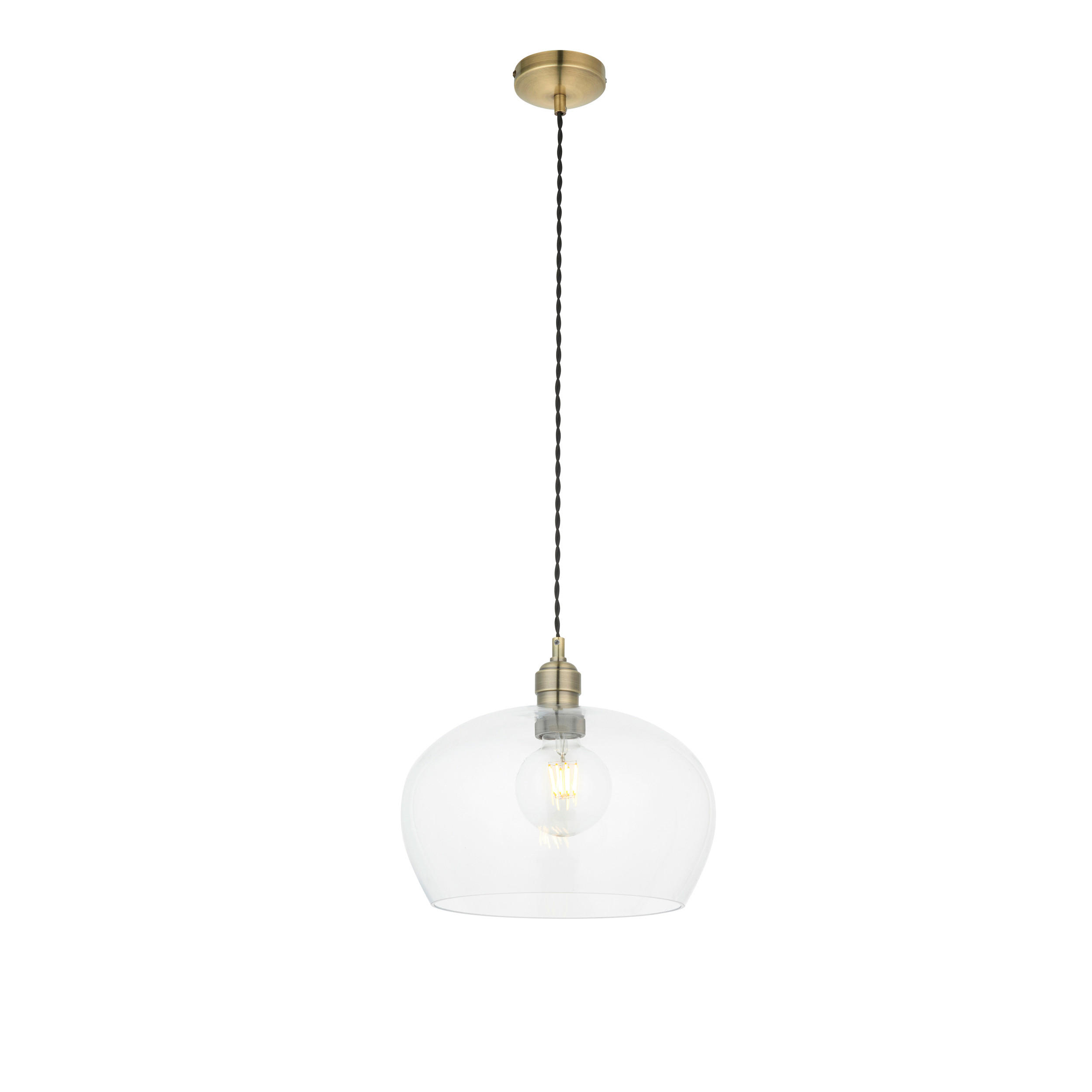 HÄNGELEUCHTE 31/151 cm  - Klar/Champagner, Basics, Glas (31/151cm) - ENDON