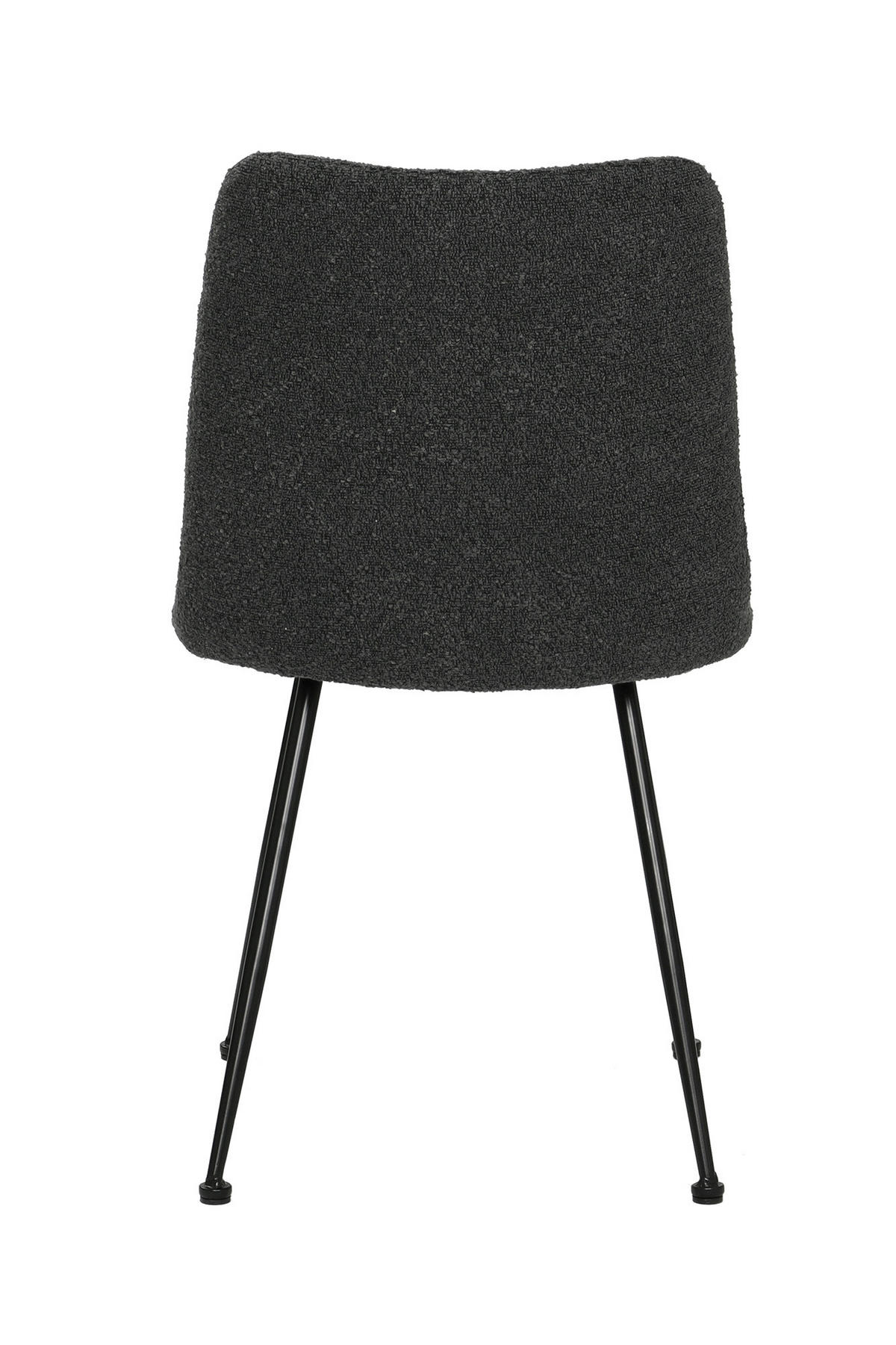 STUHL-SET 2 Stück  Bouclé  Schwarz  - Schwarz, MODERN, Textil/Metall (58,5/83/46cm) - MID.YOU