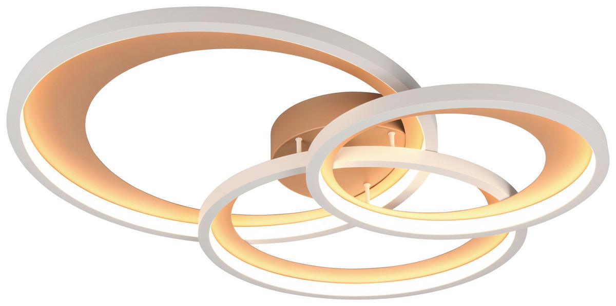 STROPNA LED-SVETILKA  Granada 36 W  3000 K 230 V  - siva/rjava, Basics, kovina (71,5/63,5/10,5cm)