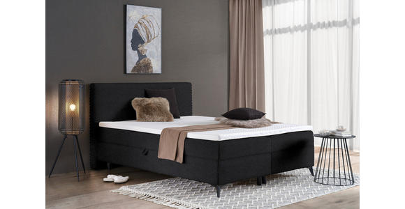 BOXBETT 180/200 cm in Anthrazit - Anthrazit/Schwarz, Design, Holz/Holzwerkstoff (180/200cm) - Xora