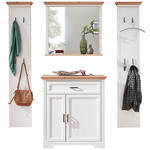 GARDEROBE 4-teilig  in 223/204/41 cm  - Weiß/Eiche Artisan, ROMANTIK / LANDHAUS, Holzwerkstoff (223/204/41cm) - Landscape