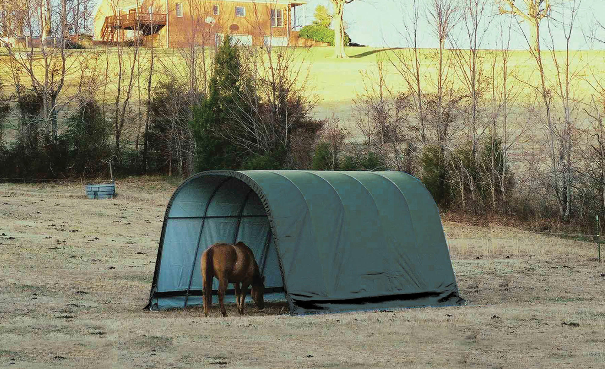 ZELTGARAGE  - Dunkelgrün, KONVENTIONELL, Kunststoff/Metall (610/400/300cm) - Ambia Garden
