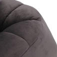 ECKSOFA Grau Samt  - Schwarz/Grau, MODERN, Kunststoff/Textil (270/328/180cm) - Carryhome