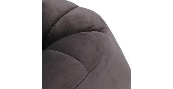 ECKSOFA Grau Samt  - Schwarz/Grau, MODERN, Kunststoff/Textil (270/328/180cm) - Carryhome