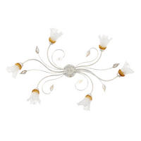 DECKENLEUCHTE    115/23/70 cm  - Weiß, KONVENTIONELL, Glas/Metall (115/23/70cm)