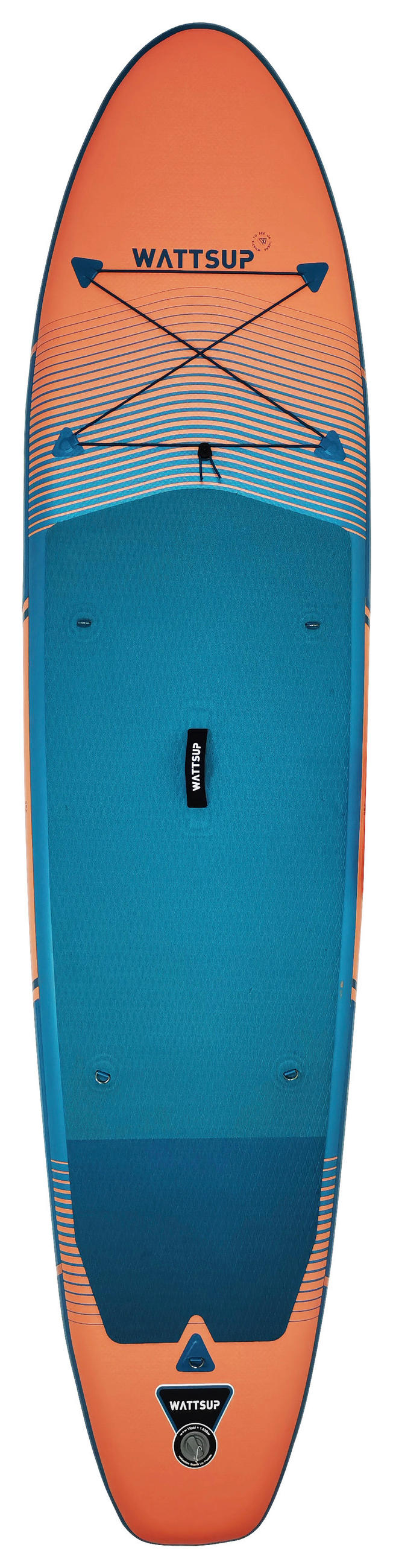 STAND-UP PADDLE BOARD WATT SUP F11  - Blau/Orange, KONVENTIONELL, Kunststoff (335/81/15cm) - Atrigo