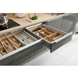 EINBAUKÜCHE   - Eichefarben/Grau, Design, Holzwerkstoff - Dieter Knoll