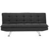 SCHLAFSOFA in Textil Dunkelgrau  - Dunkelgrau/Silberfarben, Basics, Textil/Metall (194/87/102cm) - MID.YOU
