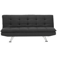 CANAPEA EXTENSIBILĂ textil gri închis  - argintiu/gri închis, Basics, metal/textil (194/87/102cm) - Carryhome