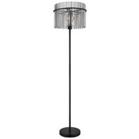 STOJACIA LAMPA, 38/152 cm  - čierna, Design, kov/sklo (38/152cm)