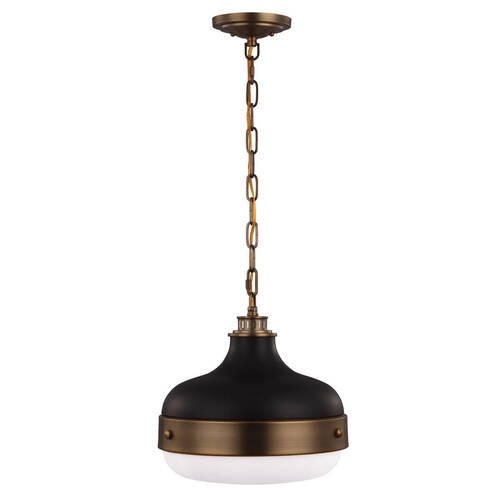 VISEČA SVETILKA  Elstead Cadence      33/48.3 cm      E27 - črna/barve medenine, Konvencionalno, kovina/steklo (33/48.3cm) - Elstead Lighting