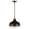 VISEČA SVETILKA  Elstead Cadence      33/48.3 cm      E27 - črna/barve medenine, Konvencionalno, kovina/steklo (33/48.3cm) - Elstead Lighting