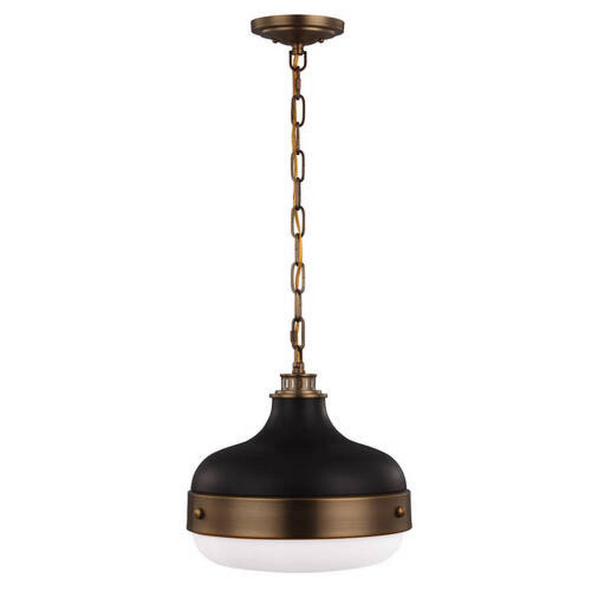 VISEČA SVETILKA  Elstead Cadence      33/48.3 cm      E27 - črna/barve medenine, Konvencionalno, kovina/steklo (33/48.3cm) - Elstead Lighting