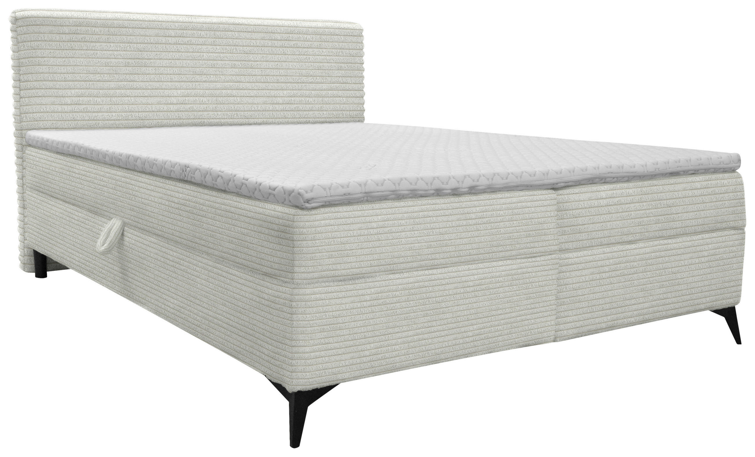BOXBETT 180/200 cm  in Grauweiss  - Schwarz/Grauweiss, Design, Holz/Holzwerkstoff (180/200cm) - Xora