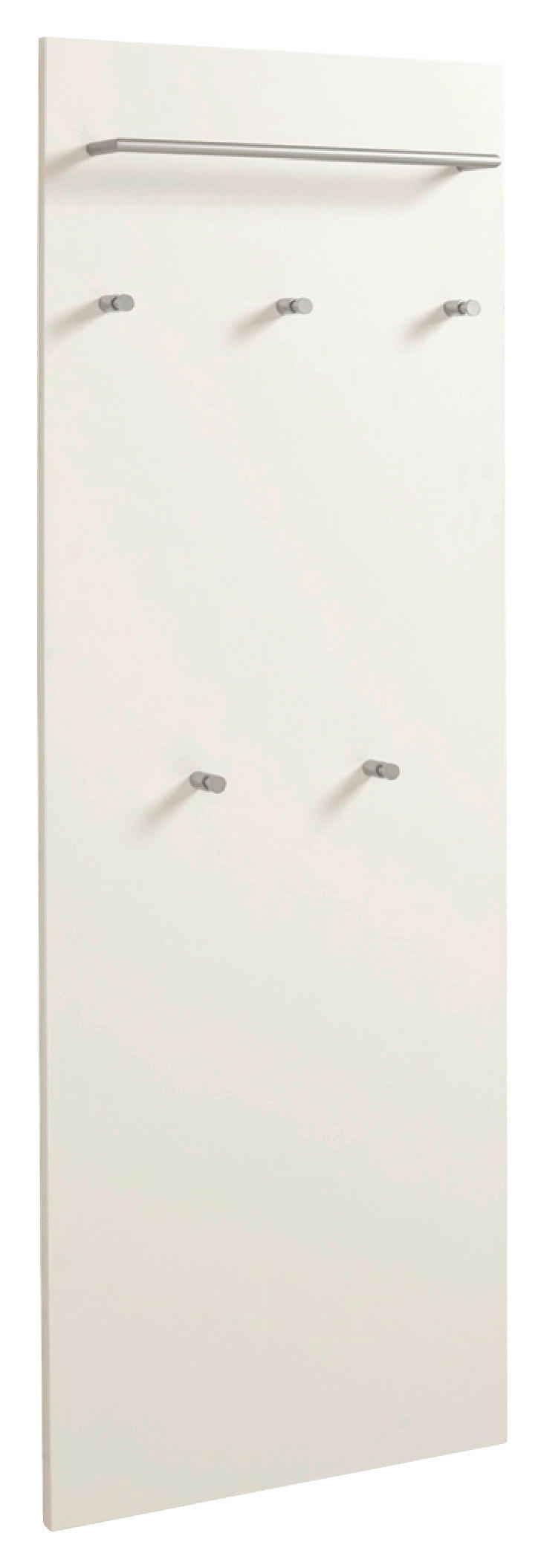 GARDEROBENPANEEL in 60/170/10 cm - Silberfarben/Weiß, Design, Holzwerkstoff (60/170/10cm)