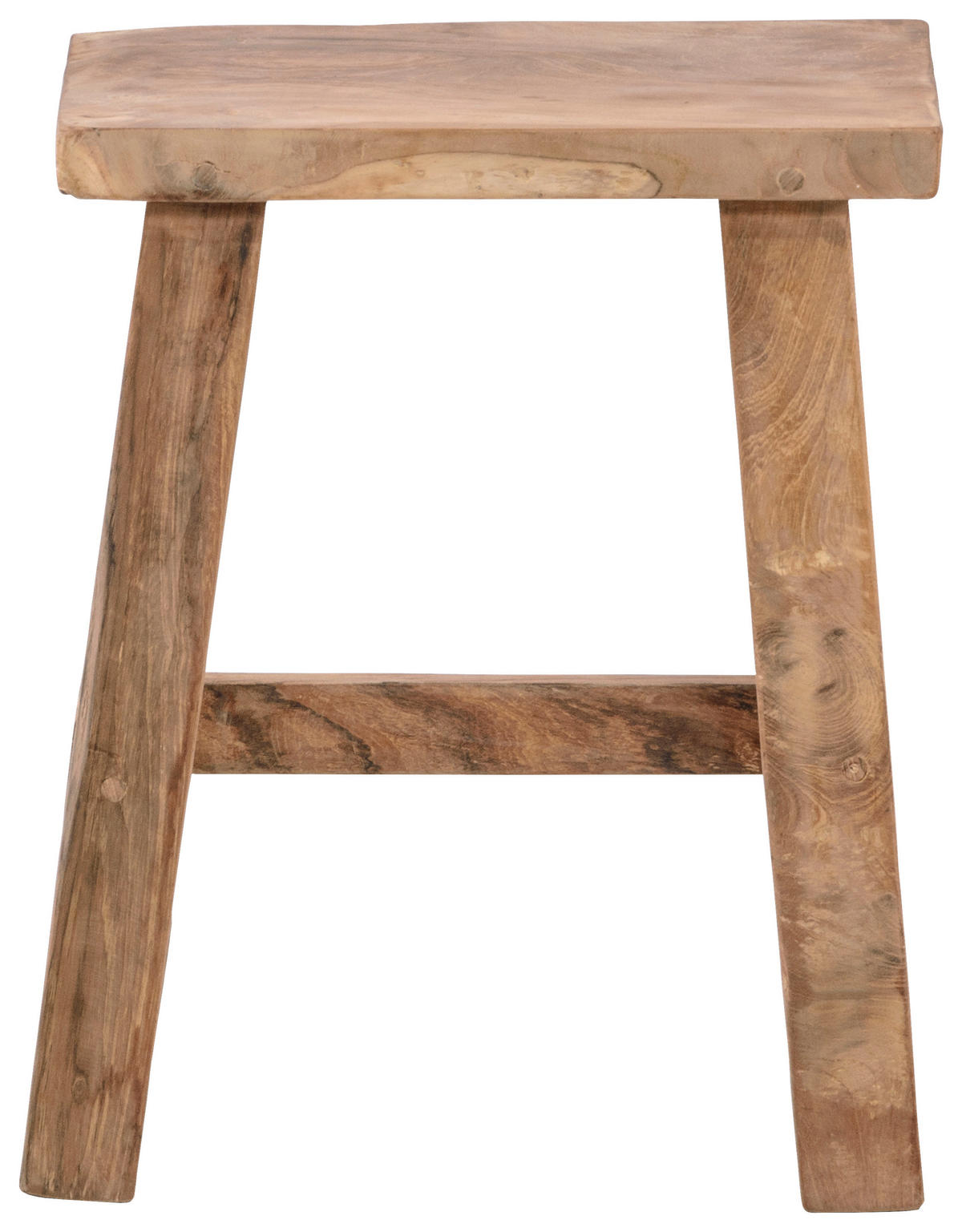 HOCKER Teakholz Naturfarben  - Naturfarben, Natur, Holz (25/45/35cm) - Ambia Garden