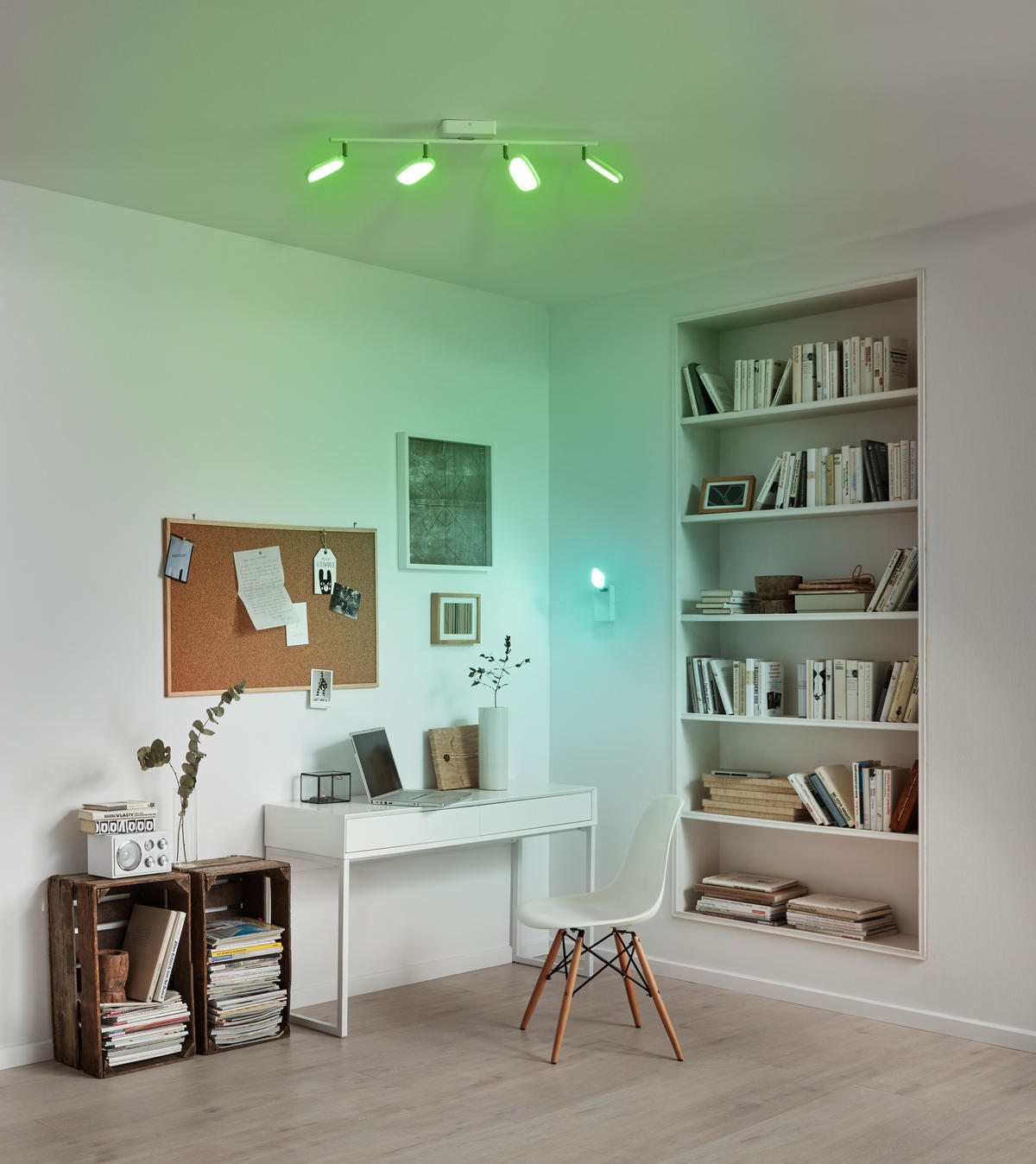 SPOTLIGHT Palombare-Connect   - vit, Design, metall/plast (8/77cm) - Eglo