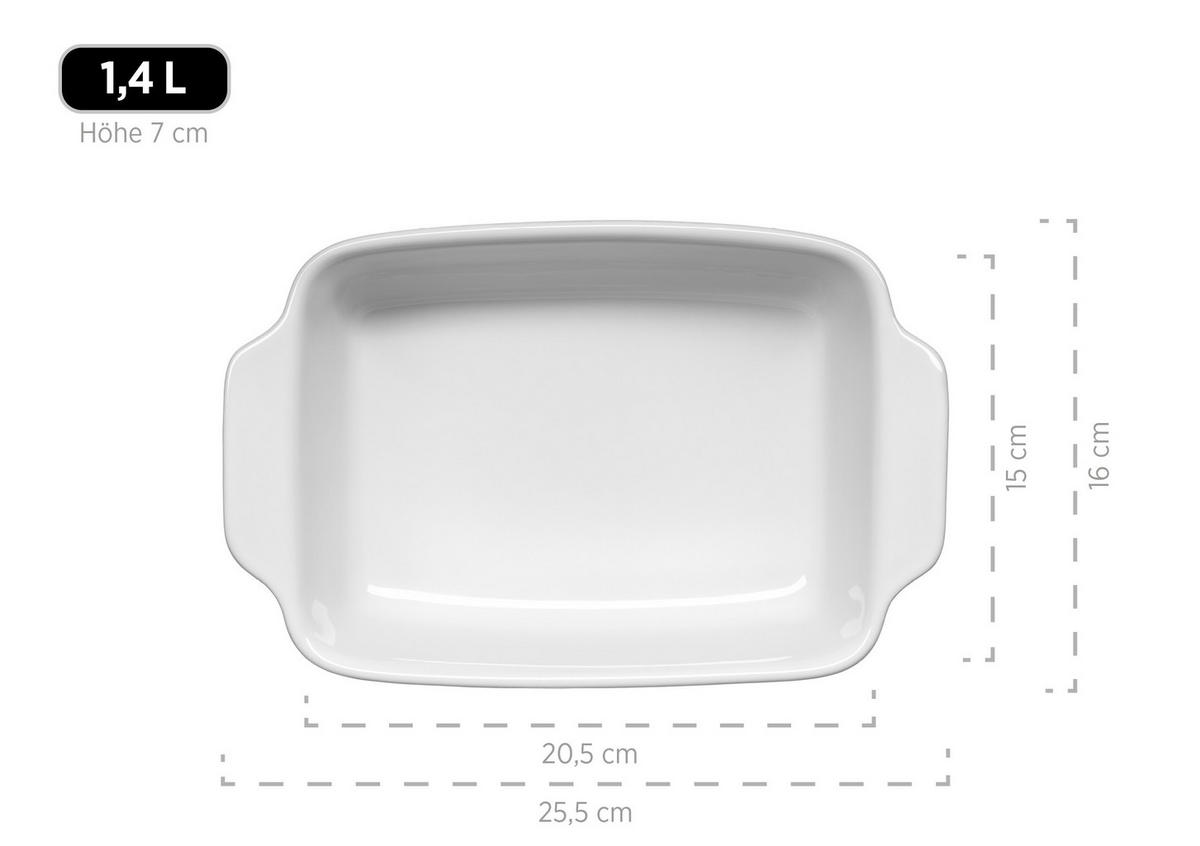 BACKFORMENSET - Weiß, Basics, Keramik (37/30,5/15,5cm) - Mäser