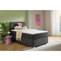 BOXBETT 120/200 cm  in Graphitfarben  - Chromfarben/Graphitfarben, Trend, Kunststoff/Textil (120/200cm) - Boxxx