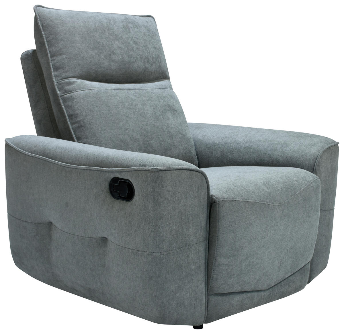 SCAUN DE RELAXARE in metal, textil gri  - negru/gri, Konventionell, metal/textil (100/99/96cm) - Celina Home