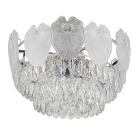 DECKENLEUCHTE  50/27,9 cm    - Klar/Chromfarben, Konventionell, Glas/Metall (50/27,9cm) - Globo