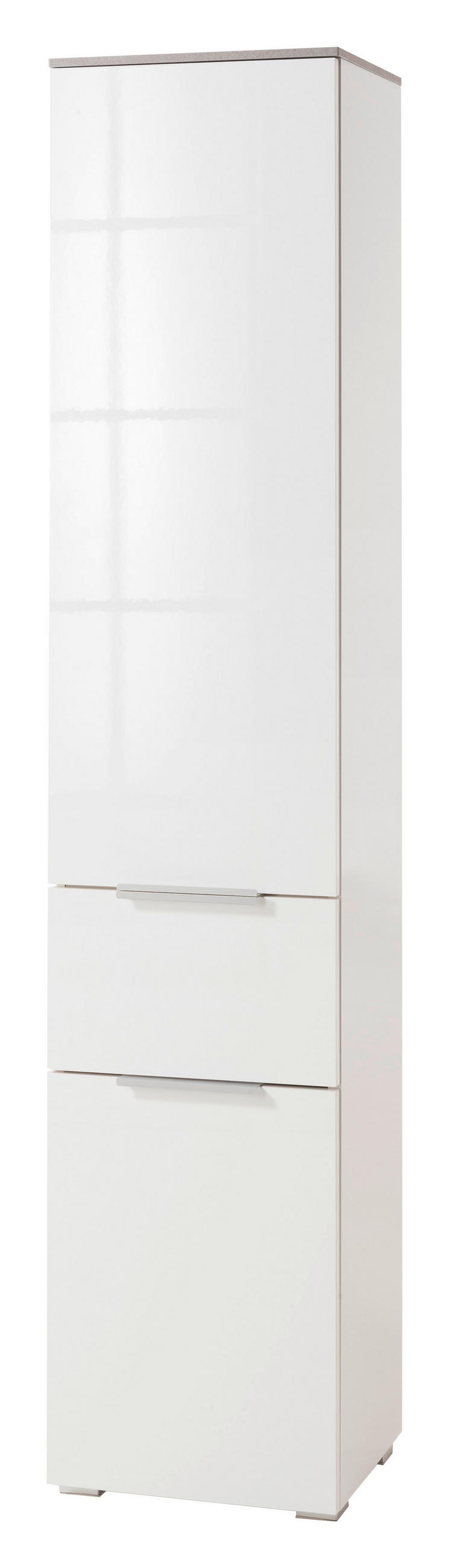 VISOKA OMARA 40/190/35 cm  - bela/antracit, Moderno, kovina/umetna masa (40/190/35cm) - Xora