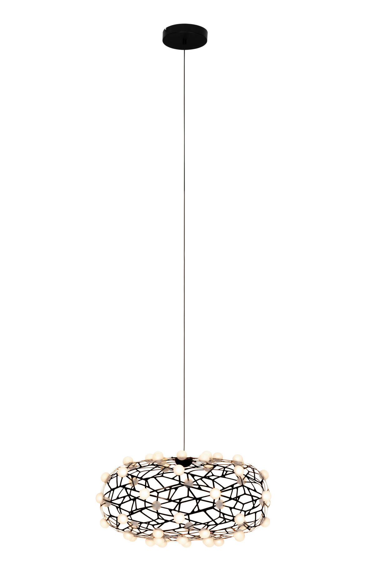 LED-HÄNGELEUCHTE Knoxville 61/150 cm   - Schwarz, Design, Kunststoff/Metall (61/150cm) - Dieter Knoll