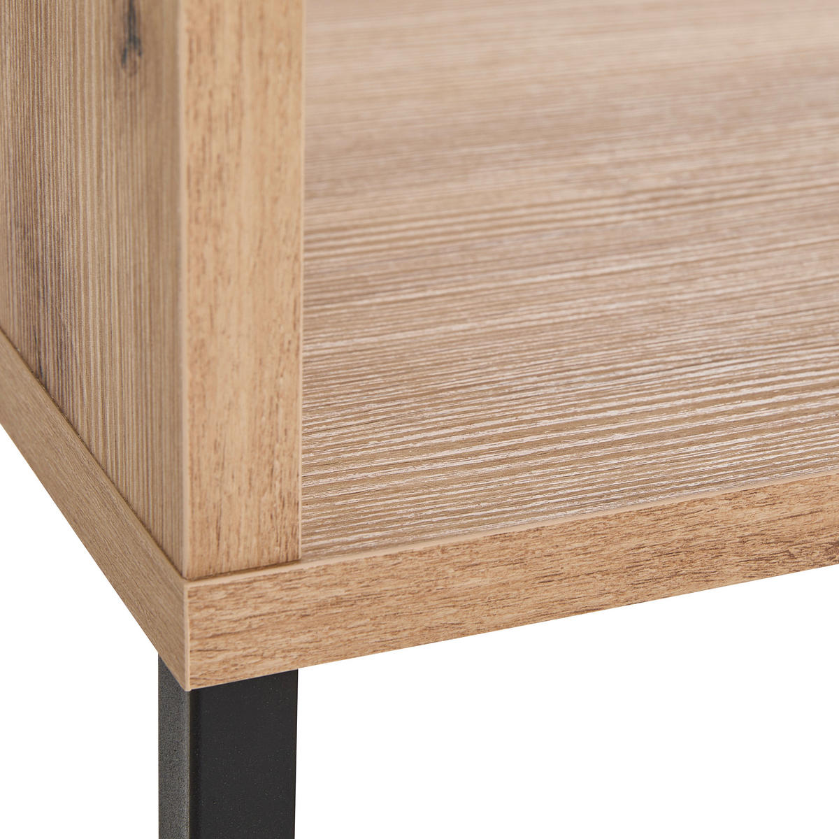 HYLLA i 35/161/30 cm svart, ek Artisan  - svart/ek Artisan, Basics, metall/trämaterial (35/161/30cm) - Xora