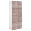 HOCHSCHRANK 65,0/159,0/35,0 cm  - Chromfarben/Eichefarben, MODERN, Holzwerkstoff/Metall (65,0/159,0/35,0cm) - MID.YOU