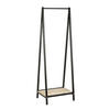 GARDEROBENSTÄNDER in Schwarz, Kieferfarben 53/162/42 cm   - Schwarz/Kieferfarben, Design, Holz/Metall (53/162/42cm)