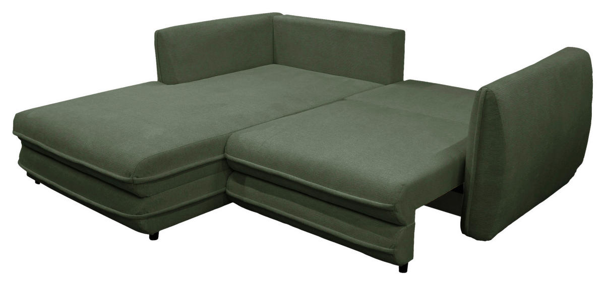 ECKSOFA Grün Struktur  - Schwarz/Grün, Design, Kunststoff/Textil (201/240cm) - MID.YOU