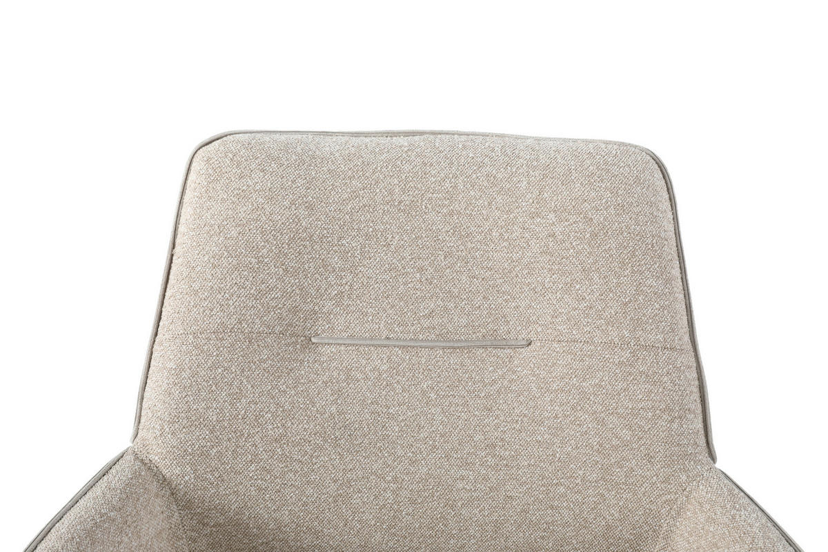 NASLANJAČ, kovina, tekstil krem barve  - črna/krem barve, Design, kovina/tekstil (60/86/62cm) - Carryhome