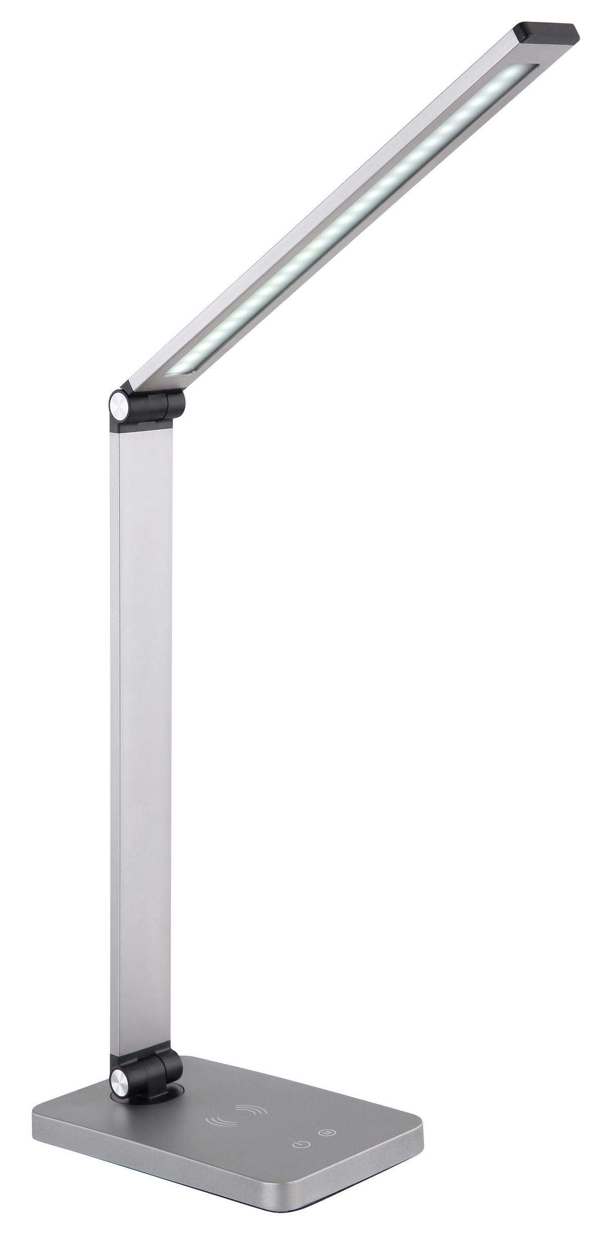LED LAMPA NA PSACÍ STŮL, dotykový stmívač, 47/67/11 cm - šedá/opál, Basics, kov/plast (47/67/11cm) - Novel