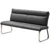 SITZBANK in Metall, Textil Grau, Edelstahlfarben  - Edelstahlfarben/Grau, Design, Textil/Metall (160/98/70cm) - Livetastic