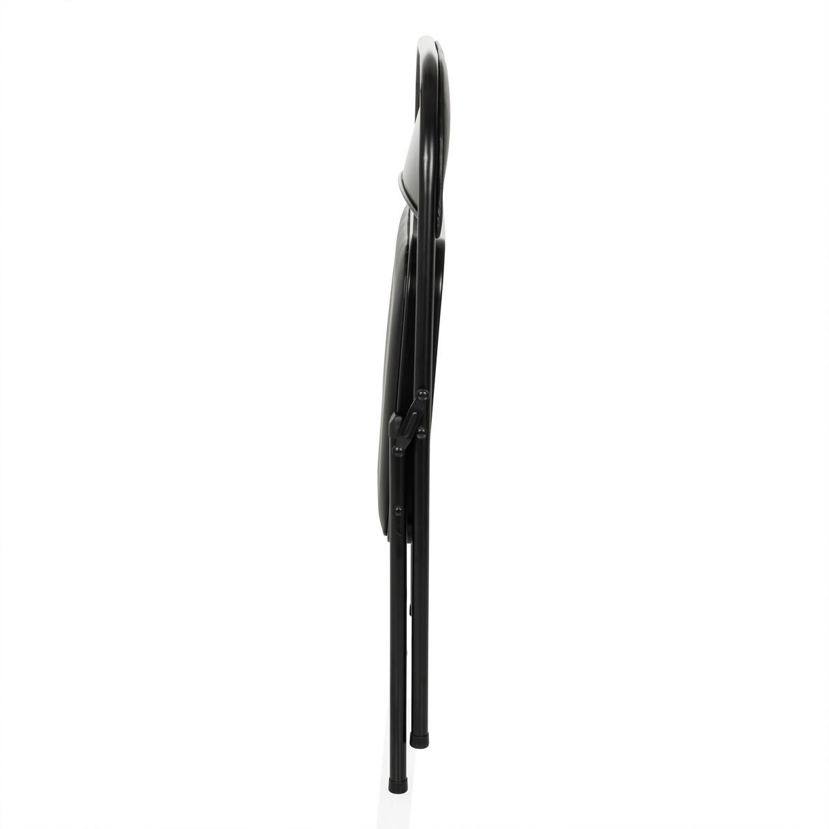 KLAPPSTUHL Schwarz  - Schwarz, MODERN, Kunststoff/Metall (46/78/45cm) - MID.YOU