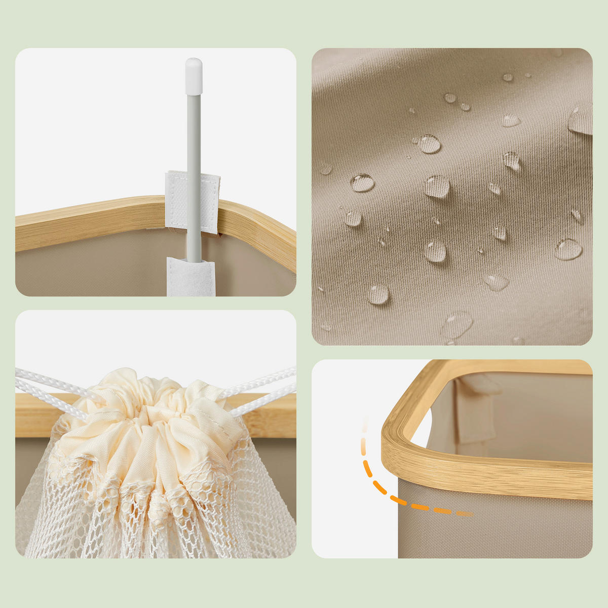 WÄSCHEKORB - Braun, Trend, Naturmaterialien/Kunststoff (42/70,5/22,5cm) - Boxxx