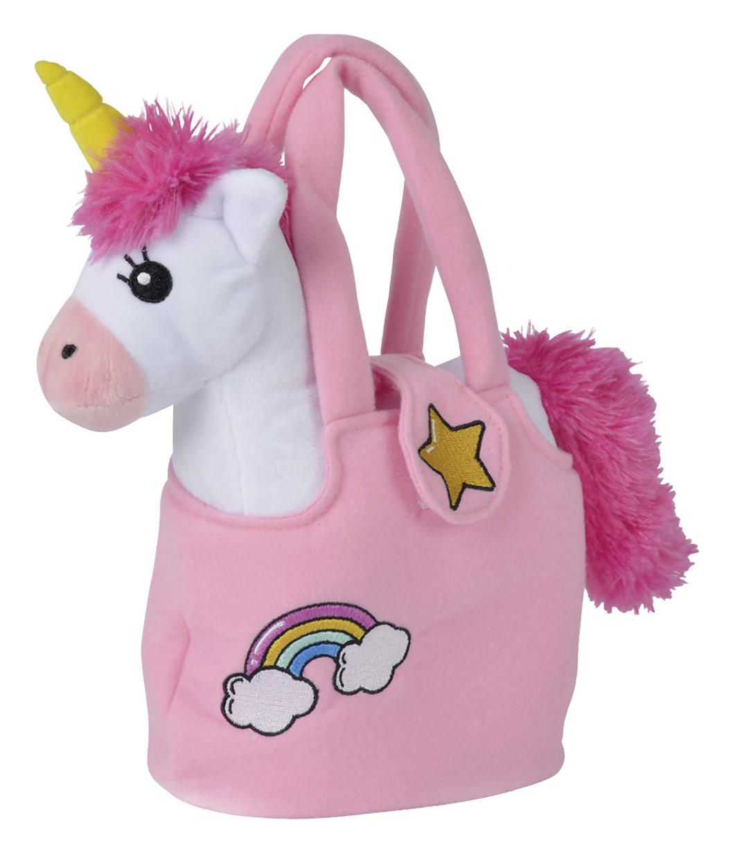 Einhorn mit Tasche Einhorn mit Tasche  - Pink/Rosa, Basics, Textil (18/28cm) - Simba