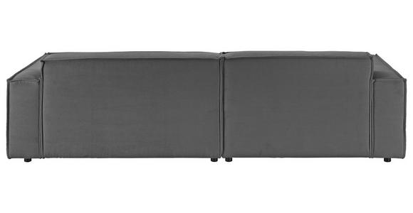 ECKSOFA Anthrazit Feincord  - Anthrazit/Schwarz, KONVENTIONELL, Kunststoff/Textil (168/276cm) - Hom`in